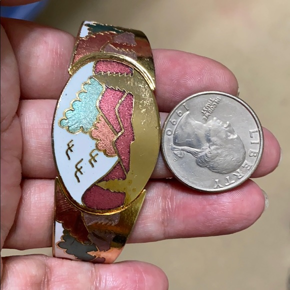 🖤Vtg💕cloisonné bangle bracelet - Picture 11 of 11